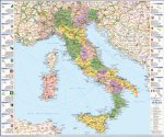Planisfero 179-Italia carta murale politica cm 60x48